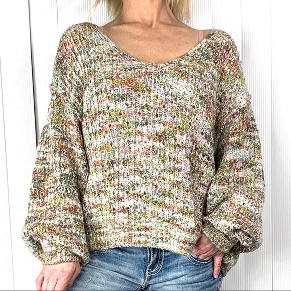 🧶NWT🤩|•FREE PEOPLE•| Cozy-Chic V-Neck Sweater🧶 - Picture 10 of 10